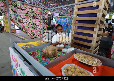 salvador, bahia, brésil - 28 mai 2024 : Quadria Junina se produit lors de la célébration des festivités de Sao Joao dans la ville de Salvador. Banque D'Images