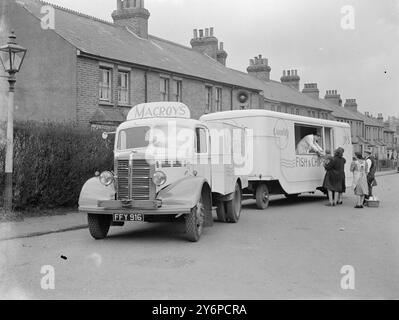 Fish and Chip van. 16 mars 1948 Banque D'Images