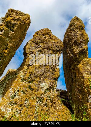 Le dolmen Whispering Knights construit à la fin du néolithique ou au début de l'âge du bronze, fait partie des Rollright Stones dans l'Oxfordshire en Angleterre Banque D'Images