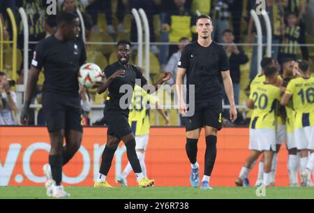 Istanbul, Turquie. 26 septembre 2024. Franjo Ivanovic, de l'Union, semble abattu lors d'un match de football entre la Fenerbahce SK turque et la Royale Union Saint-Gilloise belge à Istanbul, Turquie, le jeudi 26 septembre 2024, le jour de l'ouverture de la phase de Ligue du tournoi de l'UEFA Europa League. BELGA PHOTO VIRGINIE LEFOUR crédit : Belga News Agency/Alamy Live News Banque D'Images