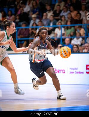 Ferrol, Espagne. 26 septembre 2024. Panier Eurocup femmes. Baxi Ferrol contre OMPES Battipaglia. Crédit : Ismael Miján/Alamy Live News Banque D'Images