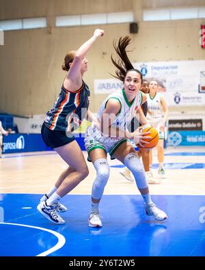 Ferrol, Espagne. 26 septembre 2024. Panier Eurocup femmes. Baxi Ferrol contre OMPES Battipaglia. Crédit : Ismael Miján/Alamy Live News Banque D'Images