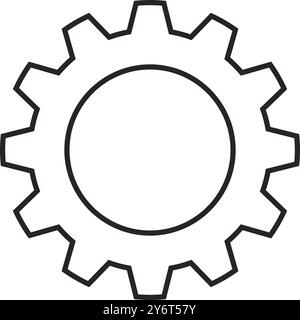Conception de modèle d'illustration vectorielle de logo Gear. Illustration de Vecteur