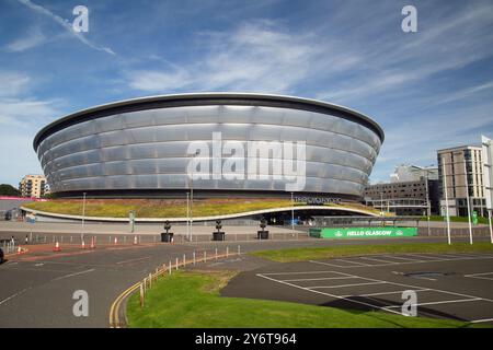 Glasgow, Écosse, septembre 2024, vue sur le stade polyvalent OVO Hydro Banque D'Images