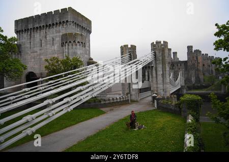 Château de Conwy dans le nord du pays de Galles, Royaume-Uni Banque D'Images