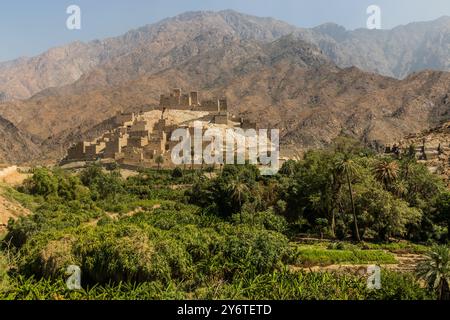 Ancien village de Thee Ain ( Dhi Ayn), Arabie Saoudite Banque D'Images