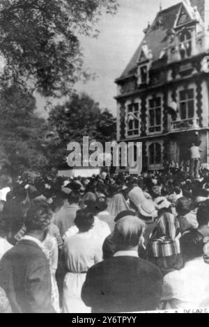 DISCOURS DU PRÉSIDENT FRANÇAIS CHARLES DE GAULLE À DECAZEVILLE / 21 SEPTEMBRE 1961 Banque D'Images