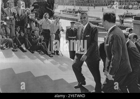 RÉPUBLIQUE ARABE UNIE LE PRÉSIDENT DE L'UAR, NASSER, À BELGRADE / 1ER SEPTEMBRE 1961 Banque D'Images