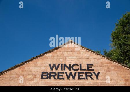 Micro-brasserie locale indépendante du Cheshire Wincle Brewery au cœur du Peak District anglais Banque D'Images