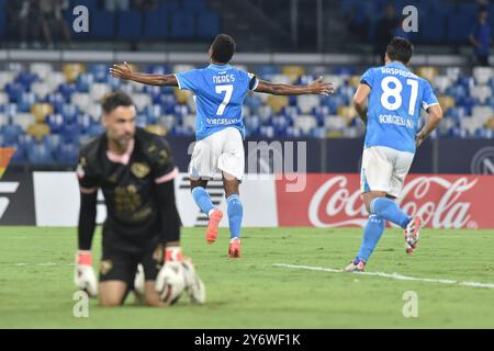 Napoli, Italie, 26 septembre 2024 lors de la Coupe d'Italie de Football Freccia Rossa entre SSC Napoli vs Palerme FC :Agostino Gemito/ Alamy Live News Banque D'Images