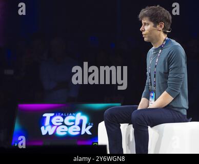 Turin, Italie. 26 septembre 2024. L’entrepreneur américain Sam Altman (PDG d’OpenAI) à l’Italian Tech week 2024 Banque D'Images