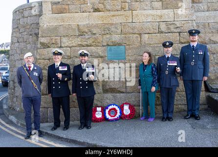 Le 80e anniversaire du commandant Guy Gibson du Dam Buster qui a perdu la vie pendant la seconde Guerre mondiale en tant que chef de l'escadron 617 et du Dam Buster. Banque D'Images