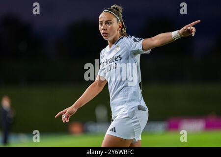 Madrid, Madrid, Espagne. 26 septembre 2024. Athenea del Castillo du Real Madrid vu lors du match de 2e tour de 2e manche de la Ligue des champions féminine de l'UEFA entre le Real Madrid et le Sporting CP à l'Estadio Alfredo Di Stefano le 26 septembre 2024 à Madrid, Espagne. (Crédit image : © Alberto Gardin/ZUMA Press Wire) USAGE ÉDITORIAL SEULEMENT! Non destiné à UN USAGE commercial ! Banque D'Images