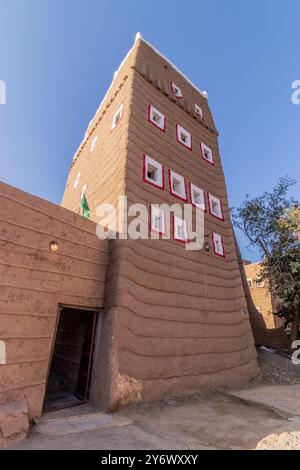 Maison traditionnelle en adobe à Dhahran al Janub, Arabie Saoudite Banque D'Images