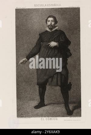 Bartolomé Maura y Montaner (graveur et dessinateur) (auteur de l'œuvre originale : Velázquez, Diego Rodríguez de Silva y) / 'Pablo de Valladolid'. 1869. Taille douce : gravure et gravure, impression d'art sur papier tissé. Musée : Museo del Prado, Madrid, España. Banque D'Images