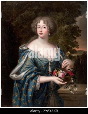 Pierre Mignard copie d'après / 'Elizabeth Charlotte du Palatinat, duchesse d'Orléans'. 1675. Huile sur toile. Musée : Museo del Prado, Madrid, España. Banque D'Images