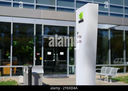 Le siège social original de Nvidia Corporation à Silicon Valley, Santa Clara CA Banque D'Images