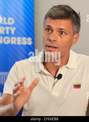 Madrid, 19/09/2024. Entretien avec Leopoldo López, leader de l'opposition vénézuélienne. Photo : Jaime García. ARCHDC. Crédit : album / Archivo ABC / Jaime García Banque D'Images