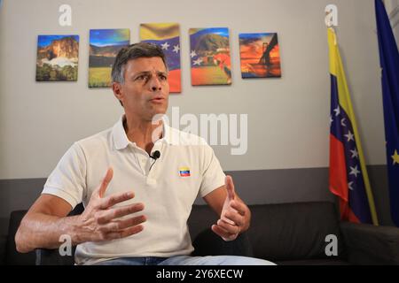 Madrid, 19/09/2024. Entretien avec Leopoldo López, leader de l'opposition vénézuélienne. Photo : Jaime García. ARCHDC. Crédit : album / Archivo ABC / Jaime García Banque D'Images