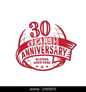 modèle de conception anniversaire de 30 ans. 30e logo. Vecteur et illustration. Illustration de Vecteur