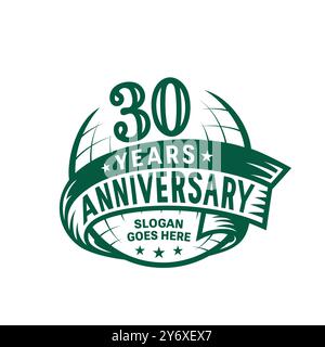 modèle de conception anniversaire de 30 ans. 30e logo. Vecteur et illustration. Illustration de Vecteur