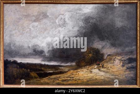 Troupeau sous l'orage, entre 1796 et 1843, Georges Michel, (Paris, 1763 - Paris, 1843), petit Palais, Musée des Beaux-Arts de la ville de Paris, Musée des Beaux-A. Banque D'Images
