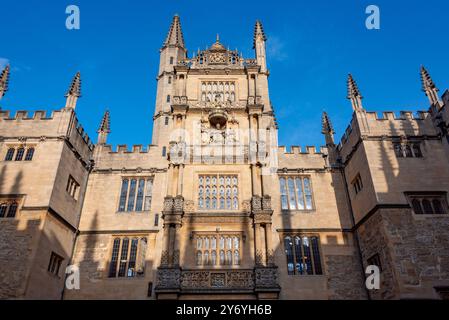 The Old Bodleian Library, Oxford, Royaume-Uni Banque D'Images