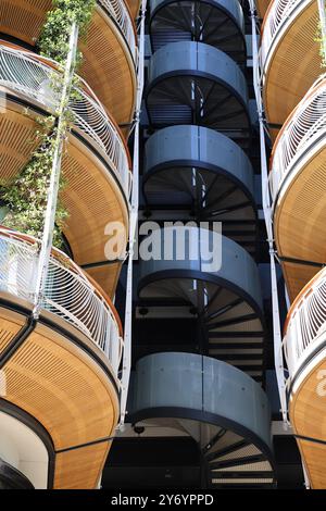 Archiecture moderne. Arbres en bois Monaco 4 Banque D'Images