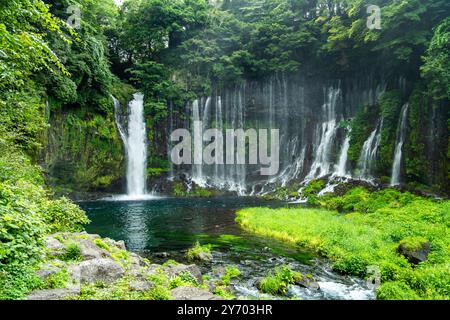 Shiraito Falls, Shiraito no Taki, à Fujinomiya, Shizuoka, Japon Banque D'Images