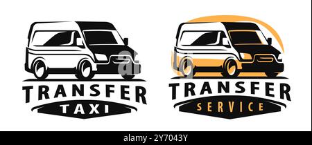 Logo de transfert automatique. Emblème de service de taxi ou illustration vectorielle de symbole Illustration de Vecteur