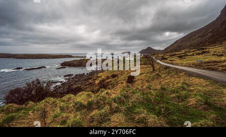 Paysages naturels à l'intérieur des îles de Vesteralen, Norvège Banque D'Images