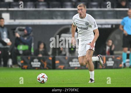 Francfort, Allemagne. 26 septembre 2024. Fussball UEFA Europa League 1. Spieltag Eintracht Frankfurt - Viktoria Pilsen AM 26.09.2024 im Deutsche Bank Park in Frankfurt Rasmus Kristensen ( Francfort ) Foto : Revierfoto crédit : ddp Media GmbH/Alamy Live News Banque D'Images