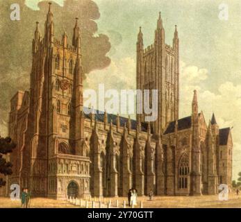 Cathédrale de Canterbury, c1807. Charles Wild (1781-1835). Extrait de Charles Wild 'Twelve perspective Views of the Metropolitan Church of Canterbury', 1807. Banque D'Images