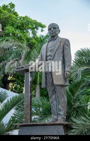 Statue de Benito Pablo Juárez García à Cozumel Yucatan Mexique Banque D'Images