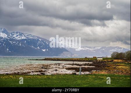 Paysages naturels à l'intérieur des îles de Vesteralen, Norvège Banque D'Images