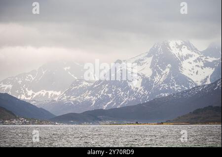 Paysages naturels à l'intérieur des îles de Vesteralen, Norvège Banque D'Images