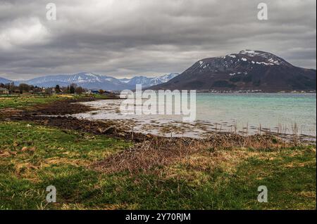 Paysages naturels à l'intérieur des îles de Vesteralen, Norvège Banque D'Images