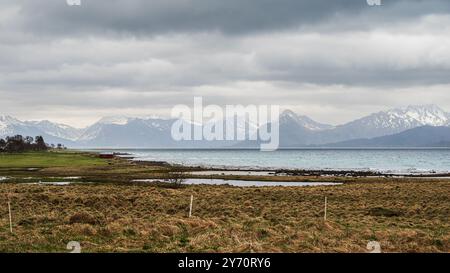 Paysages naturels à l'intérieur des îles de Vesteralen, Norvège Banque D'Images