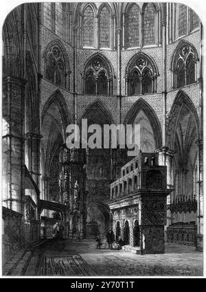 Chapelle et sanctuaire d'Édouard le Confesseur , abbaye de Westminster , Londres , Angleterre . 12 mai 1866 Banque D'Images