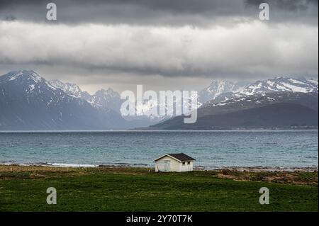 Paysages naturels à l'intérieur des îles de Vesteralen, Norvège Banque D'Images