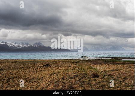 Paysages naturels à l'intérieur des îles de Vesteralen, Norvège Banque D'Images