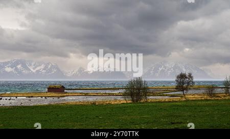 Paysages naturels à l'intérieur des îles de Vesteralen, Norvège Banque D'Images