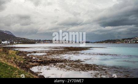 Paysages naturels à l'intérieur des îles de Vesteralen, Norvège Banque D'Images