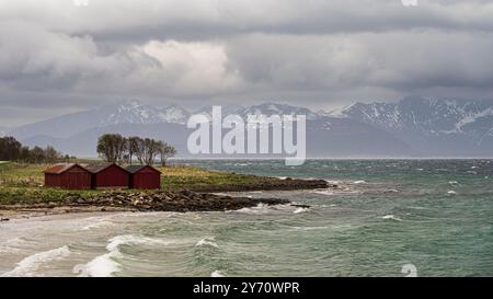 Paysages naturels à l'intérieur des îles de Vesteralen, Norvège Banque D'Images