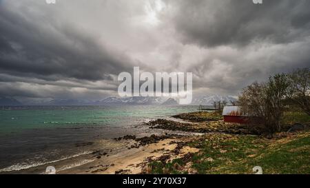 Paysages naturels à l'intérieur des îles de Vesteralen, Norvège Banque D'Images