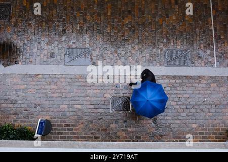 Londres, Royaume-Uni. 27 septembre 2024. Météo Royaume-Uni : averses de pluie à Londres. Credit : Matthew Chattle/Alamy Live News Banque D'Images