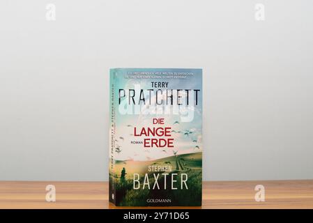 Terry Pratchett et Stephen Baxter-The long Earth, édition allemande Banque D'Images