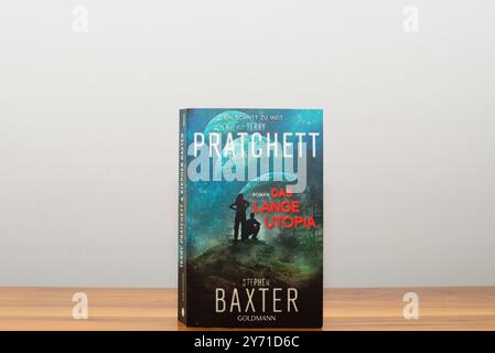 Terry Pratchett et Stephen Baxter-The long Utopia, édition allemande Banque D'Images