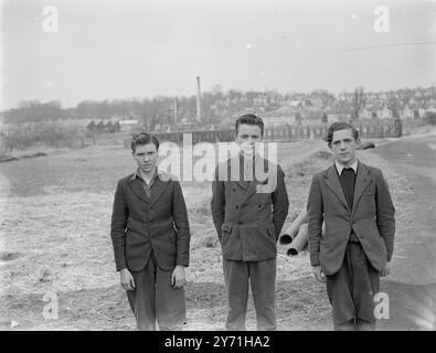 Lévriers et personnel - Crayford . 1946 Banque D'Images