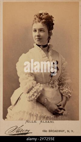 Portrait vintage de la chanteuse d'opéra canadienne Dame Emma Albani, née Marie-Emma-Cécile Lajeunesse. Par Napoléon Sarony, vers 1890 Banque D'Images